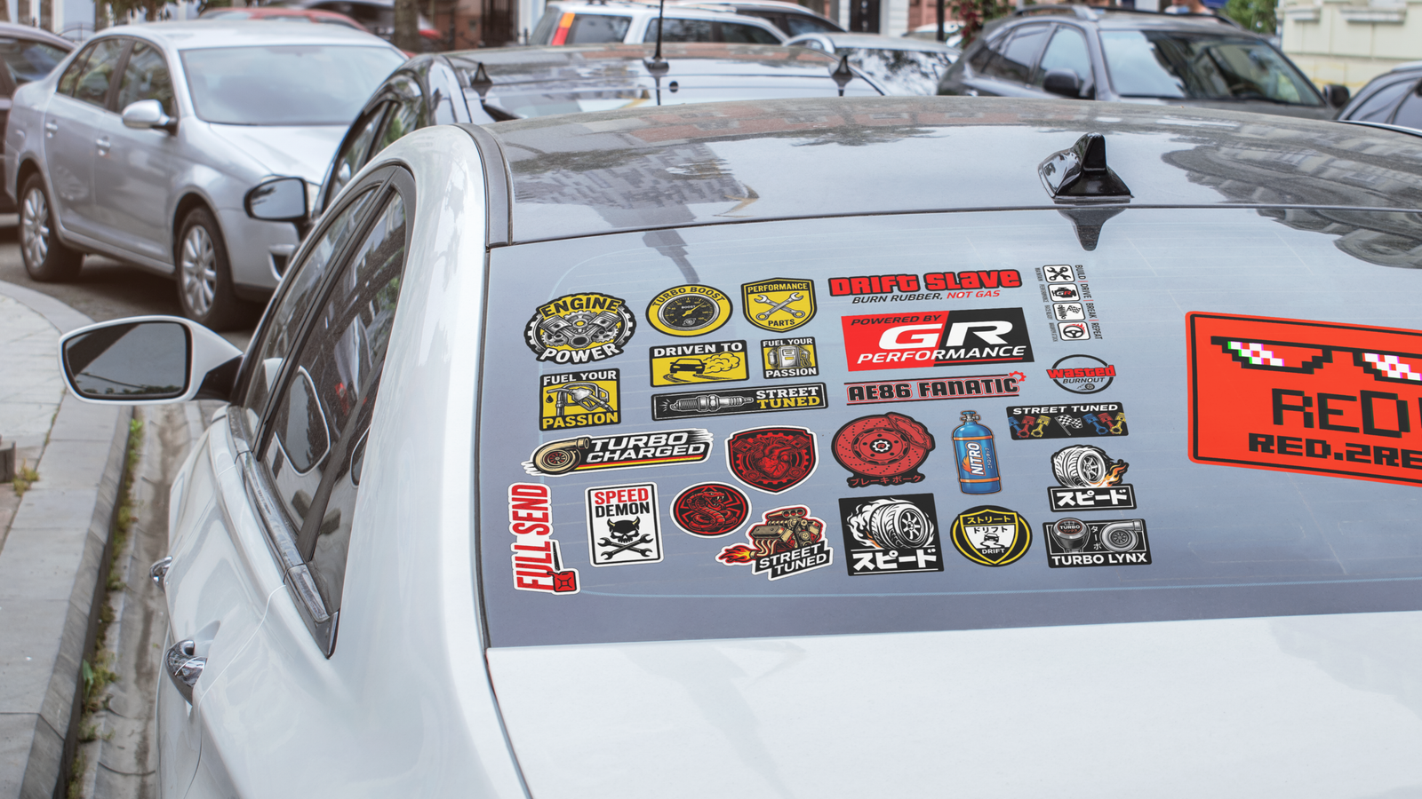 Car Culture Sticker Sheet — Drift, NOS, GR Sport Decals - Image 7
