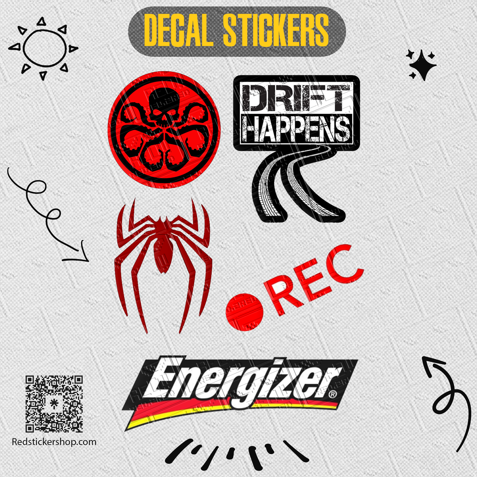 Car Culture Sticker Sheet — Drift, NOS, GR Sport Decals - Image 6