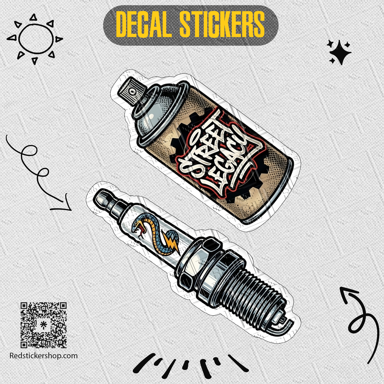 Vintage Mechanic Sticker Sheet — Tuned, Boost Life, Garage Queen Car Repair Decals - Image 5